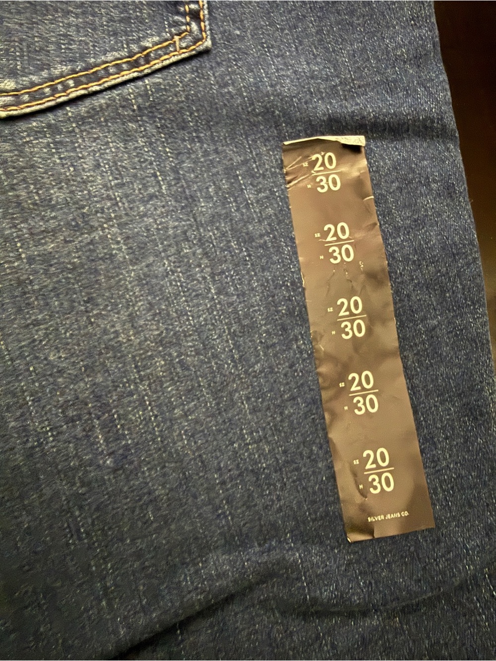Silver Jeans Avery Straight Leg Jeans in Dark Blue Denim - Picture 3 of 6